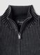 Full-Zip Ribbed Knit in Vintage Grey_6