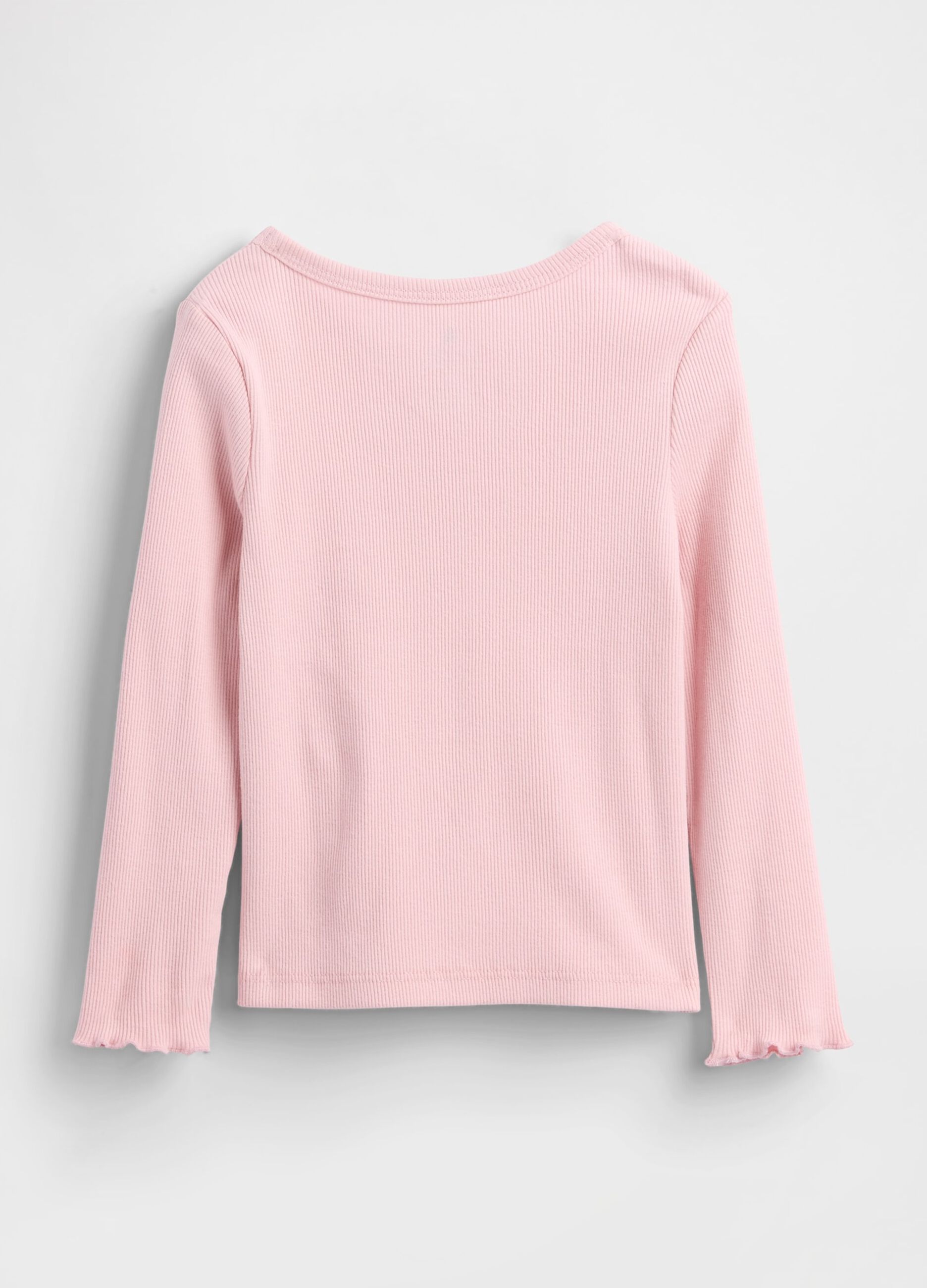 Long sleeve pink cotton top