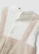 Beige organic cotton blend baby sleepsuit with feet_2