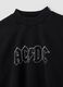 Black cotton-blend AC/DC print sweatshirt_1