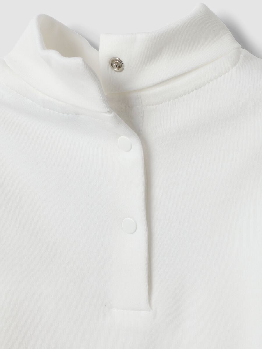 White organic cotton T-shirt with floral print_3