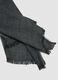 Grey herringbone scarf with fringed ends_2