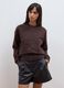 Brown cotton-blend crew-neck sweatshirt, regular fit_0