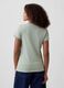 Sage green pure cotton T-shirt with floral GAP logo_2