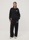 Black regular-fit stretch viscose jersey trousers_0