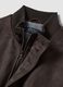 Brown regular-fit jacket with zip_1