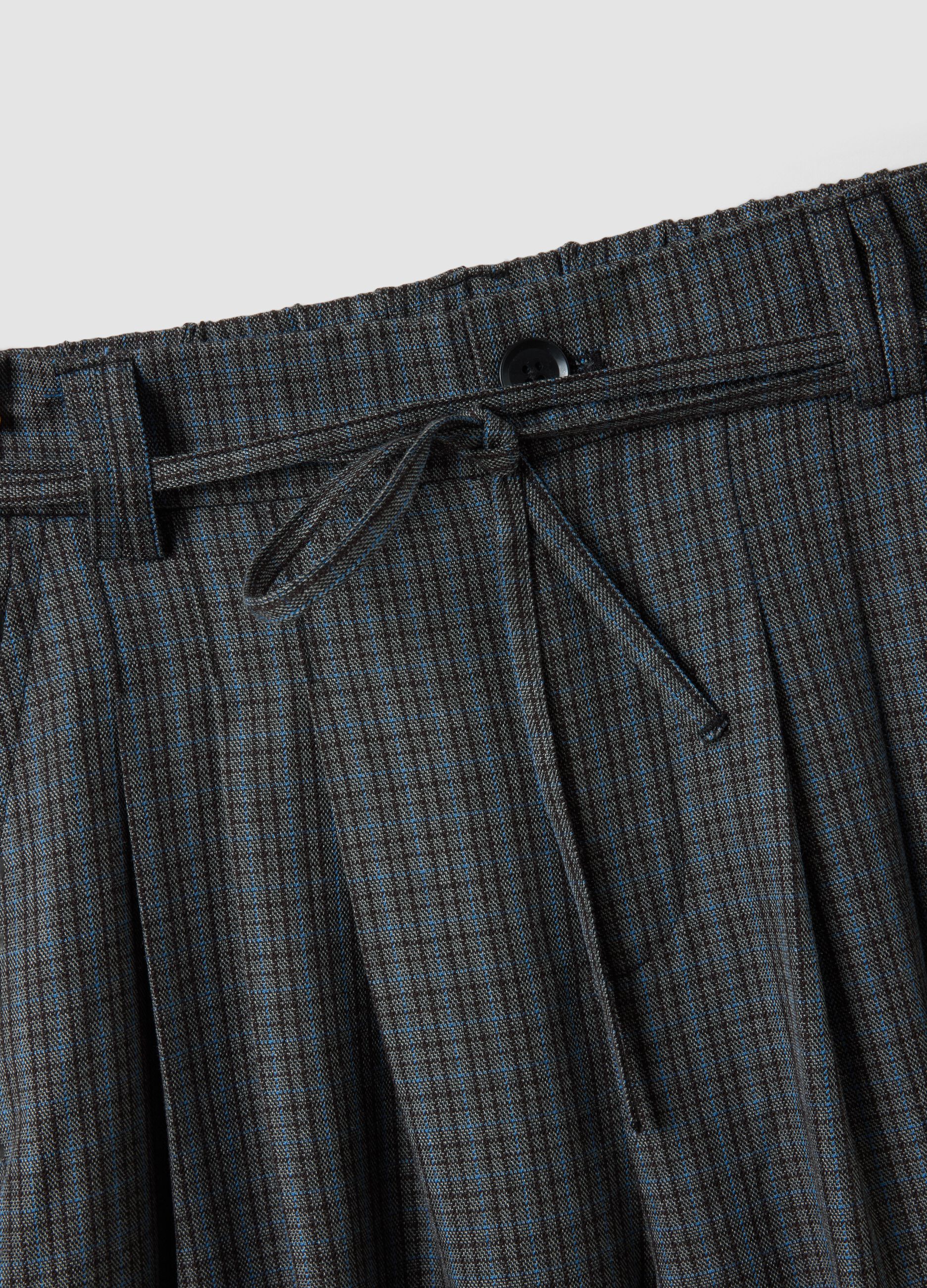Pantaloni grigi in misto viscosa wide leg