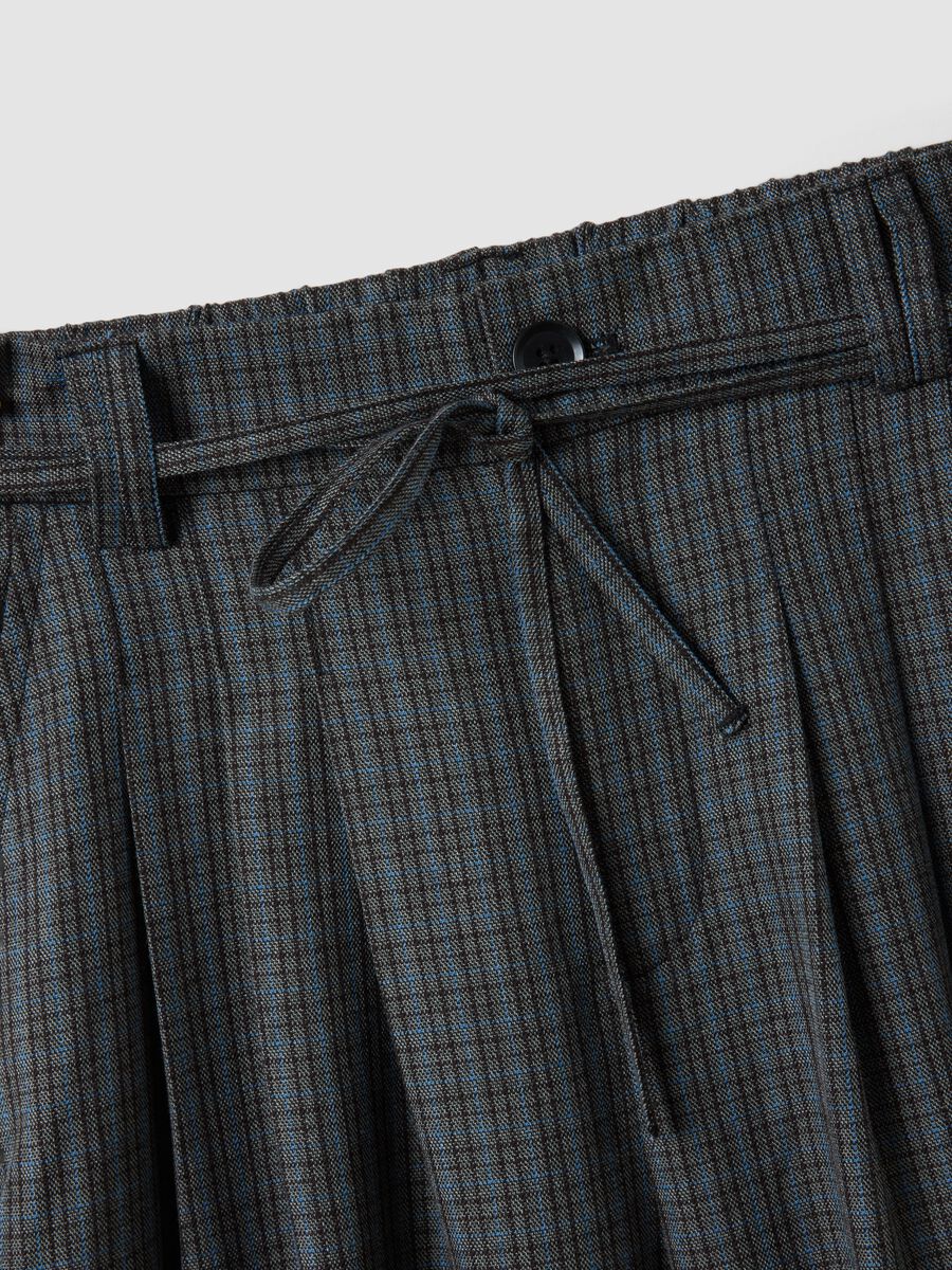 Pantaloni grigi in misto viscosa wide leg_1