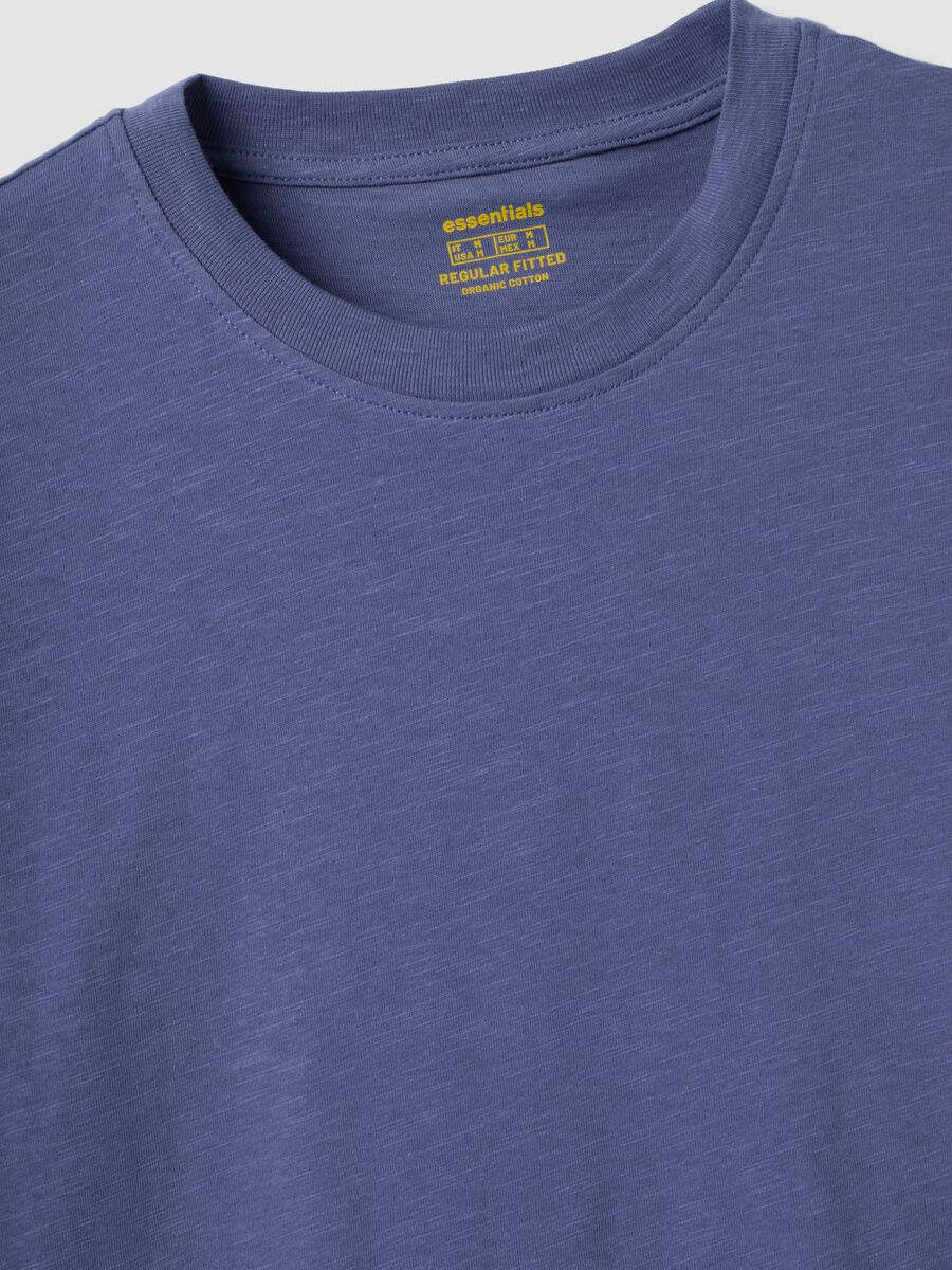 Purple pure cotton regular-fit short-sleeve T-shirt_6