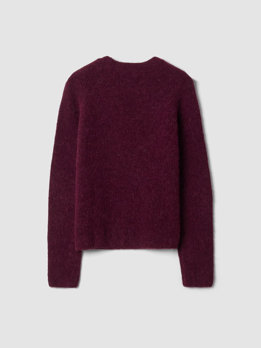 Purple alpaca and wool blend crew-neck jumper_6
