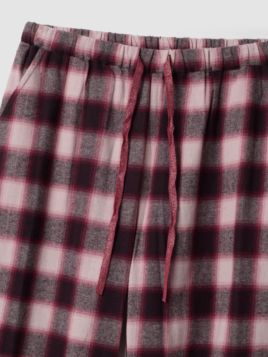 Multicolour checked organic cotton pyjama bottoms_5