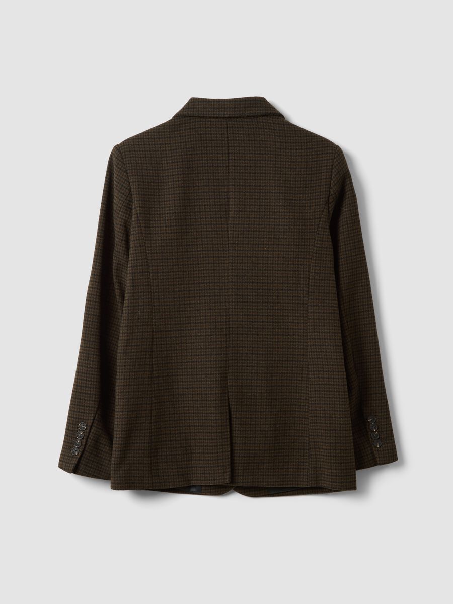Brown wool-blend blazer with classic lapels_2