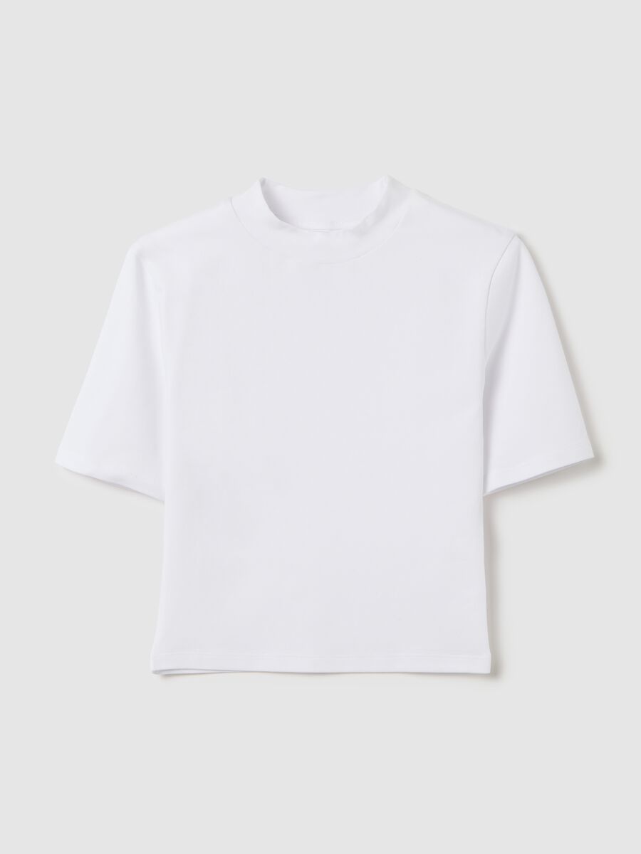 Mockneck White T-shirt_5