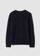Blue stretch wool crew-neck jumper with print_2
