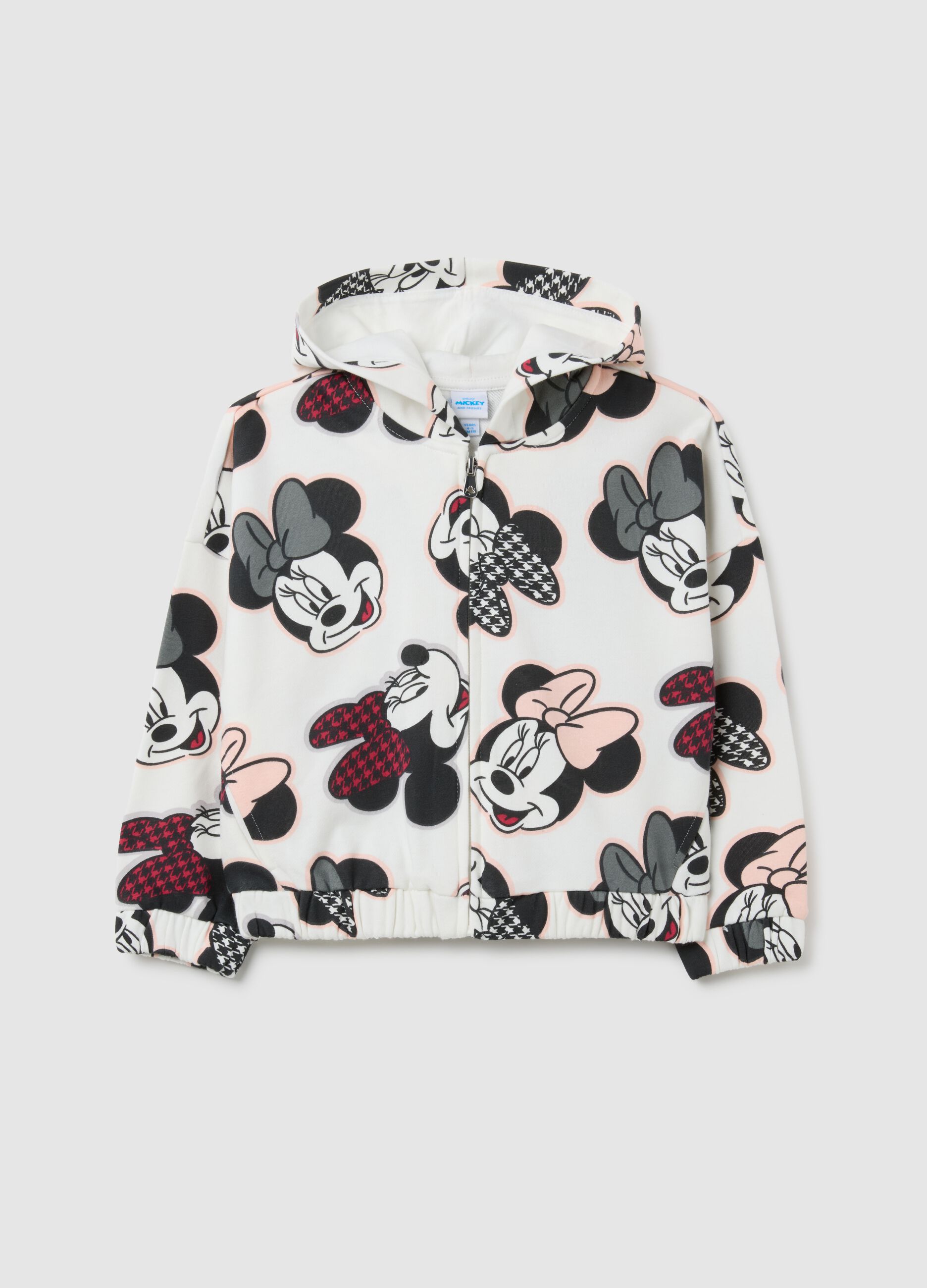 Girls' multicolour cotton blend sweatshirt regular fit with Minnie