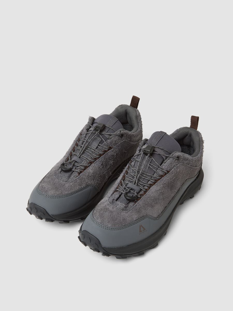 Grey Water-Repellent Outdoor Shoe in Genuine Leather ALTAVIA WITH DEBORAH COMPAGNONI_1