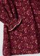 Burgundy red floral pure cotton crew-neck dress, regular fit_2