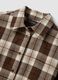 Camicia marrone a quadri in flanella di puro cotone regular fit_5