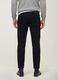 Black straight-leg trousers in stretch cotton twill_2