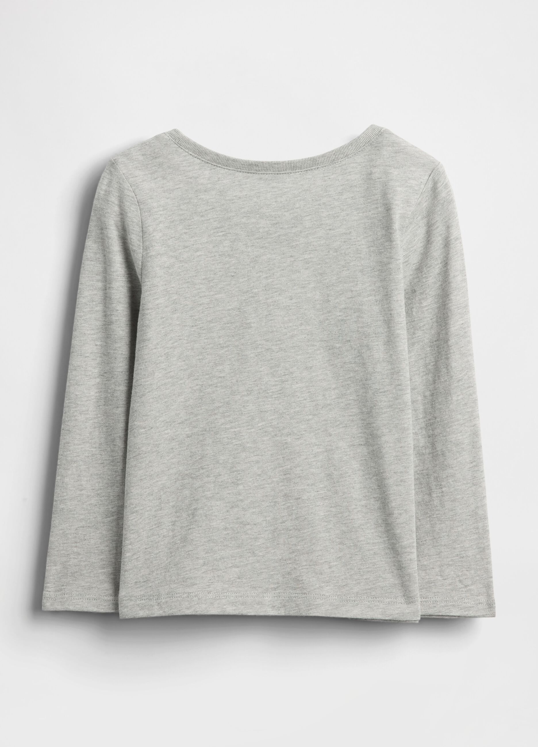 Grey Long Sleeve Cotton T-shirt