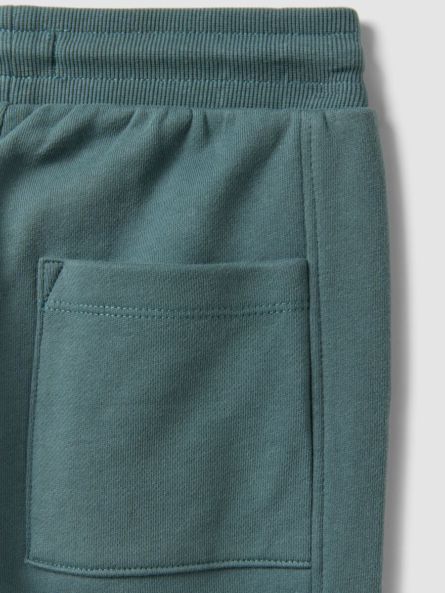 Green organic cotton joggers, comfort fit, for boys_3