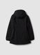 Black stretch-fabric parka with hood, regular fit_6