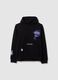 Boy's black pure cotton sweatshirt with Lakers print_3