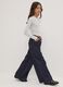 Jeans blu wide leg in misto cotone e lyocell_0
