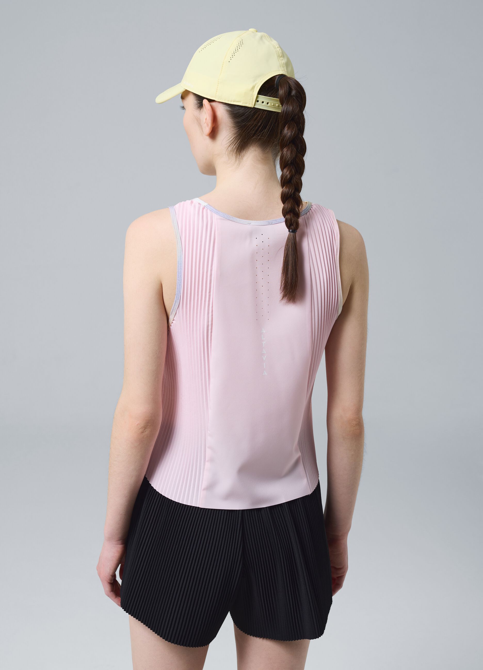 ALTAVIA COURT pleated technical sports vest with tie-dye effect