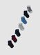 Seven-pack of short patterned socks in stretchy organic cotton_0