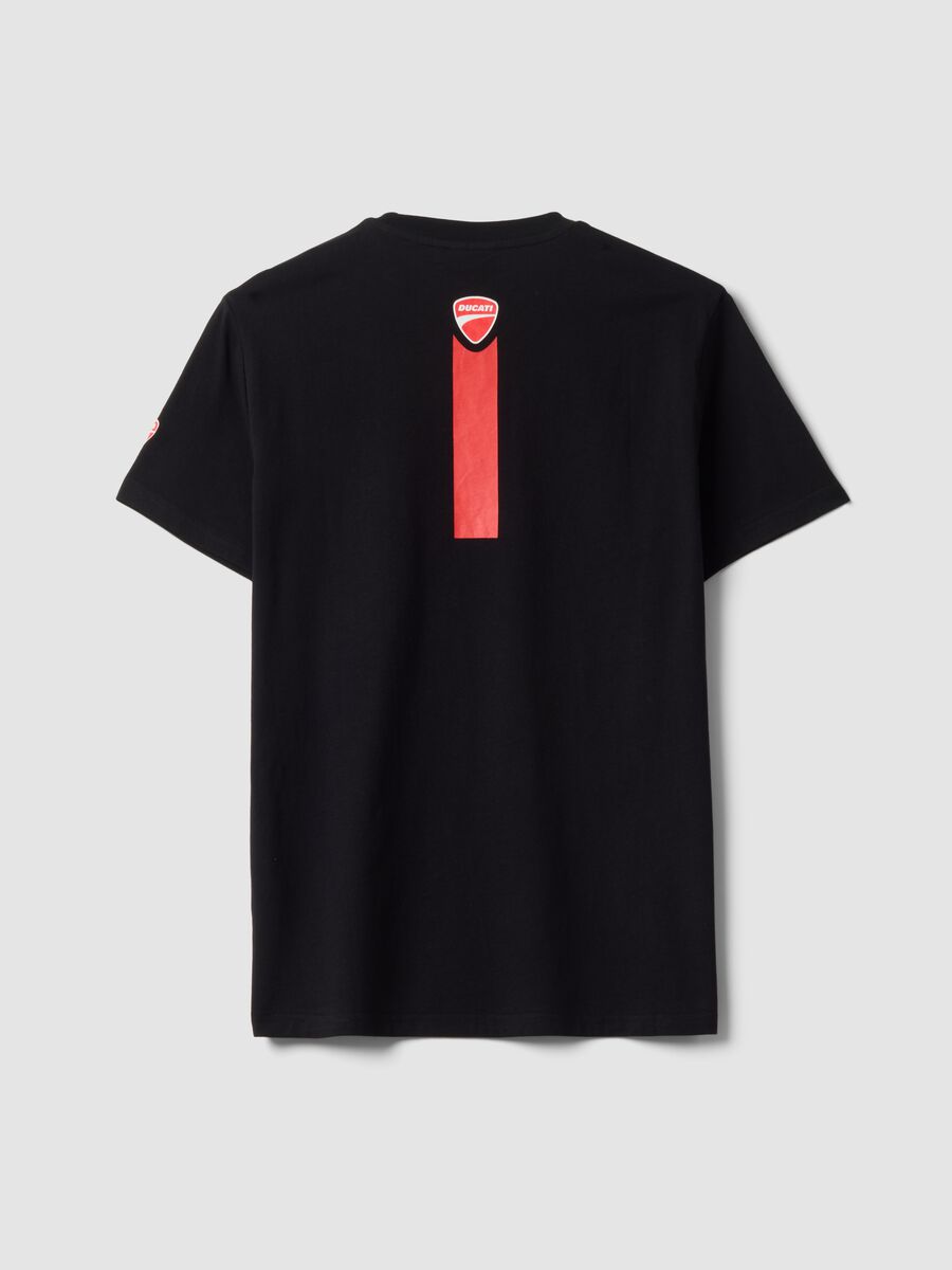 Black pure cotton Ducati print T-shirt, regular fit_6