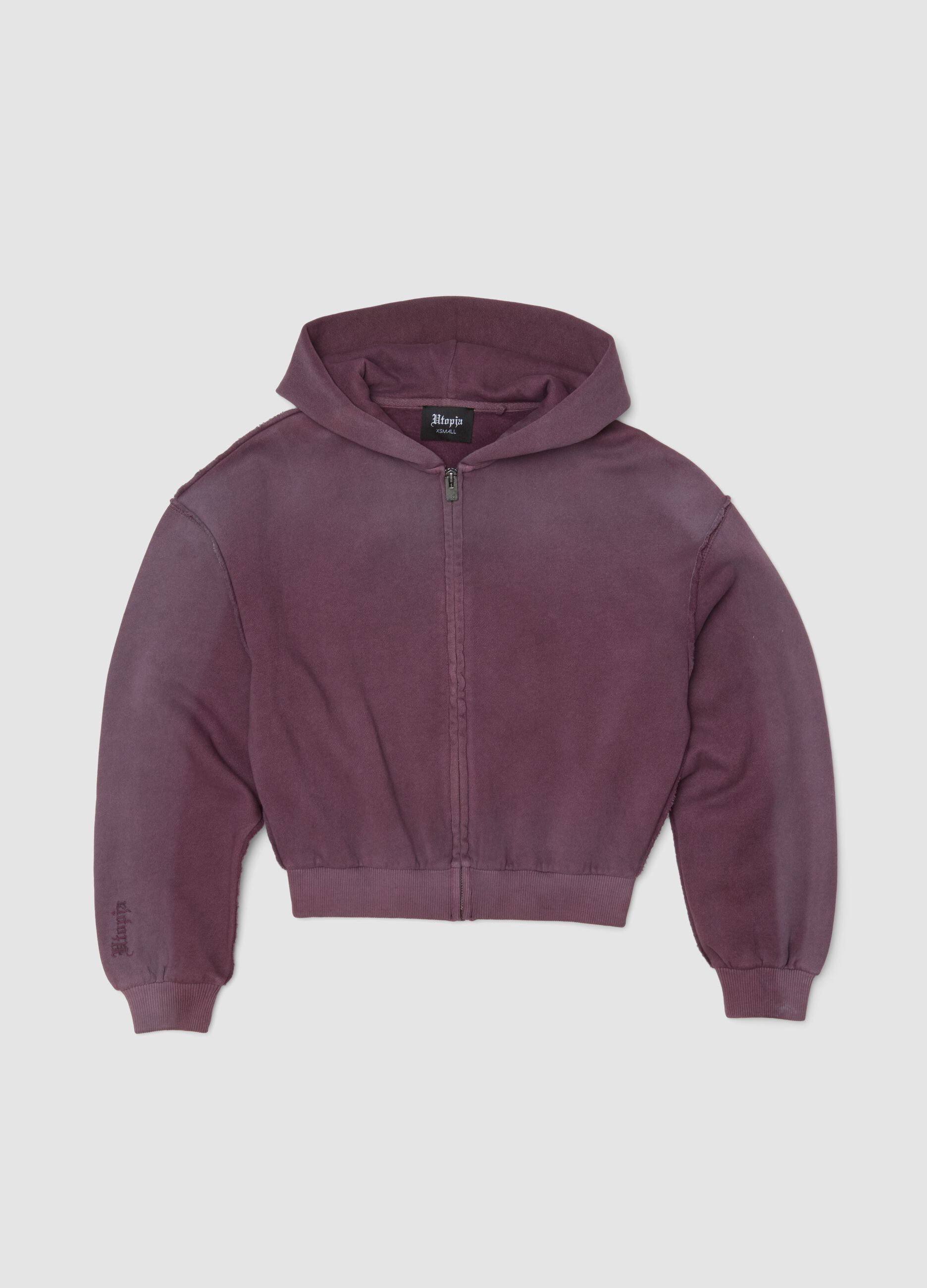 Sunfaded Purple Full-Zip Hoodie