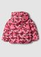 Girls&rsquo; multicoloured floral padded jacket with detachable hood_1