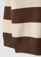 Brown striped polo-collar top_3