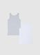 Two-pack of multicolored pure cotton vests for boys in regular fit_1