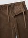 Pantaloni chino marroni in cotone elasticizzato slim fit_1