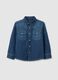 Kids' regular fit pure cotton denim shirt_0