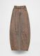 Brown wide-leg trousers in cotton and Lyocell_6