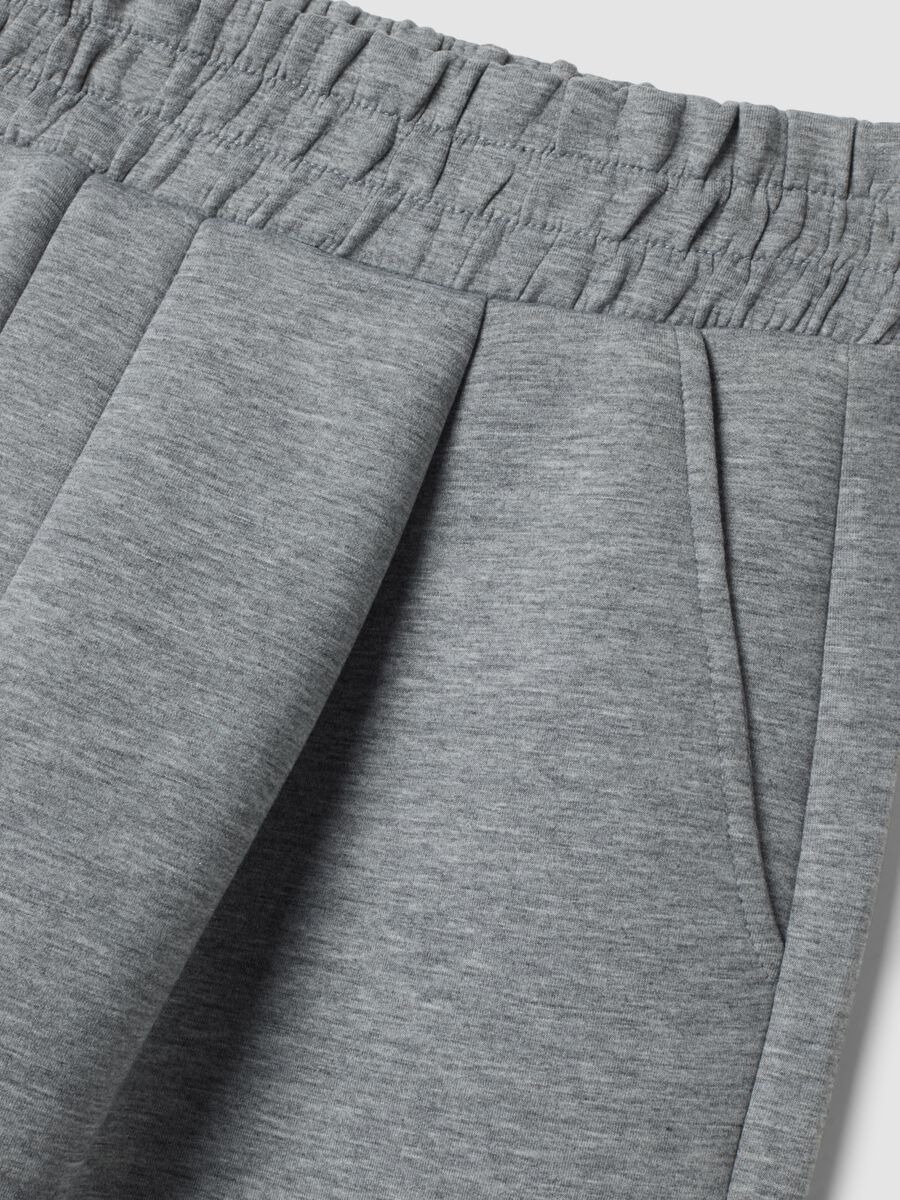 Grey melange stretch viscose over-fit trousers_1