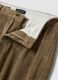 Pantaloni marroni in puro cotone a coste baggy fit_1