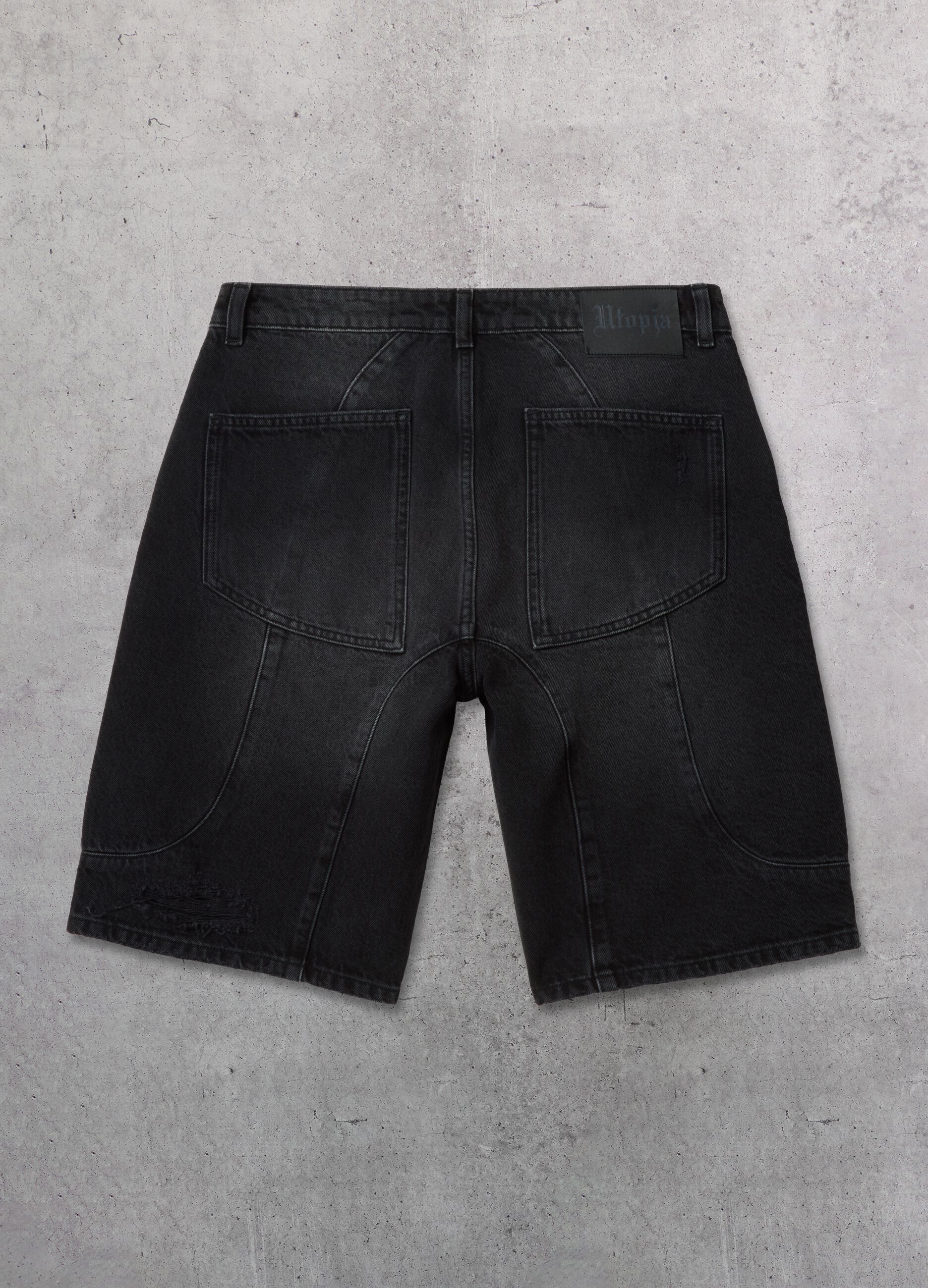 Black Denim Shorts