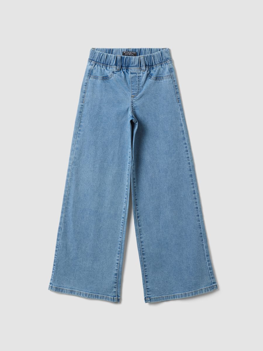 ليغينغز جينز للبنات من القطن وفيسكوز مطاطي بقصّة واسعة جداً (Super Wide Leg)_3