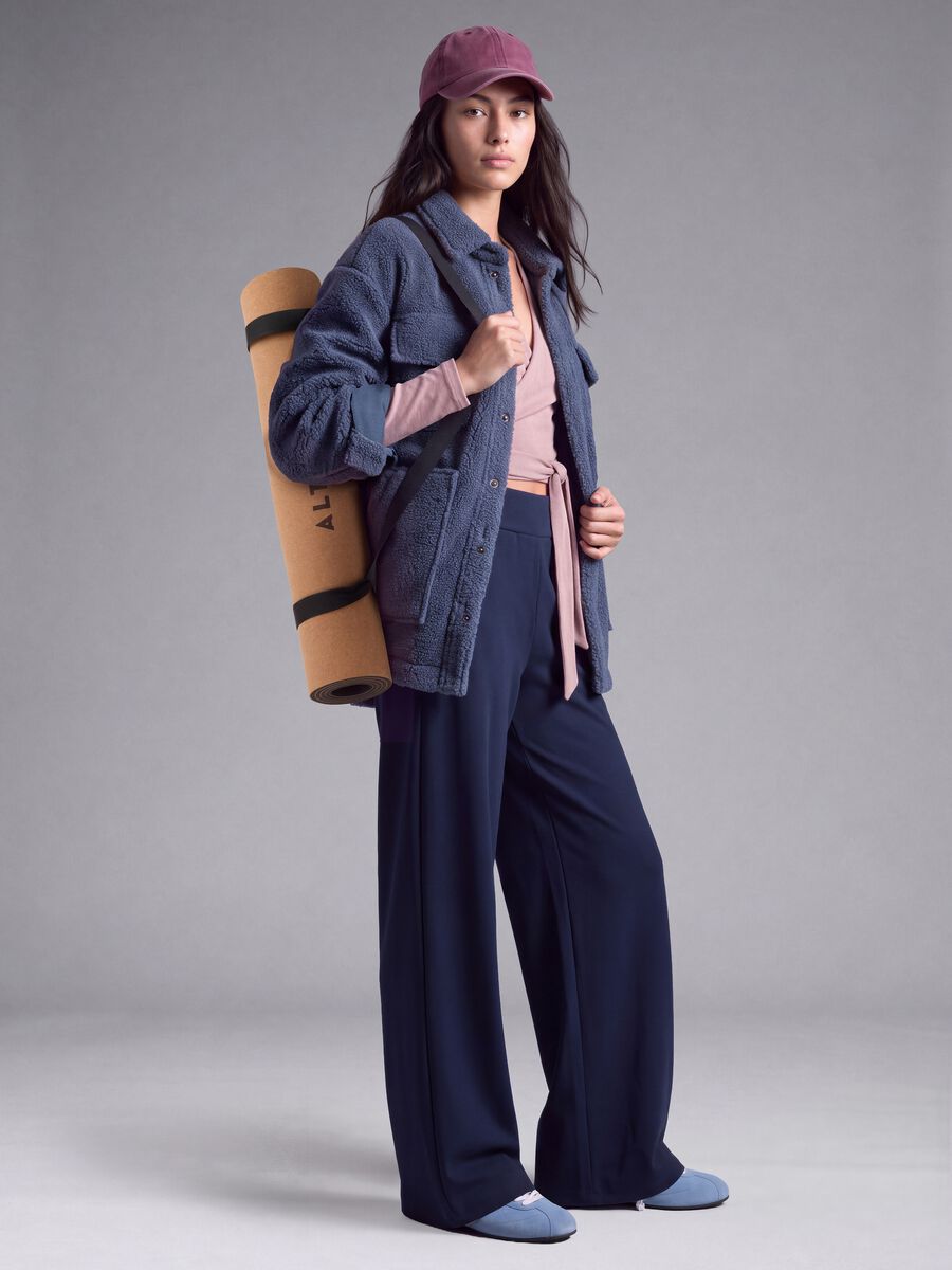 Blue stretch wide-leg trousers ALTAVIA STUDIO_1