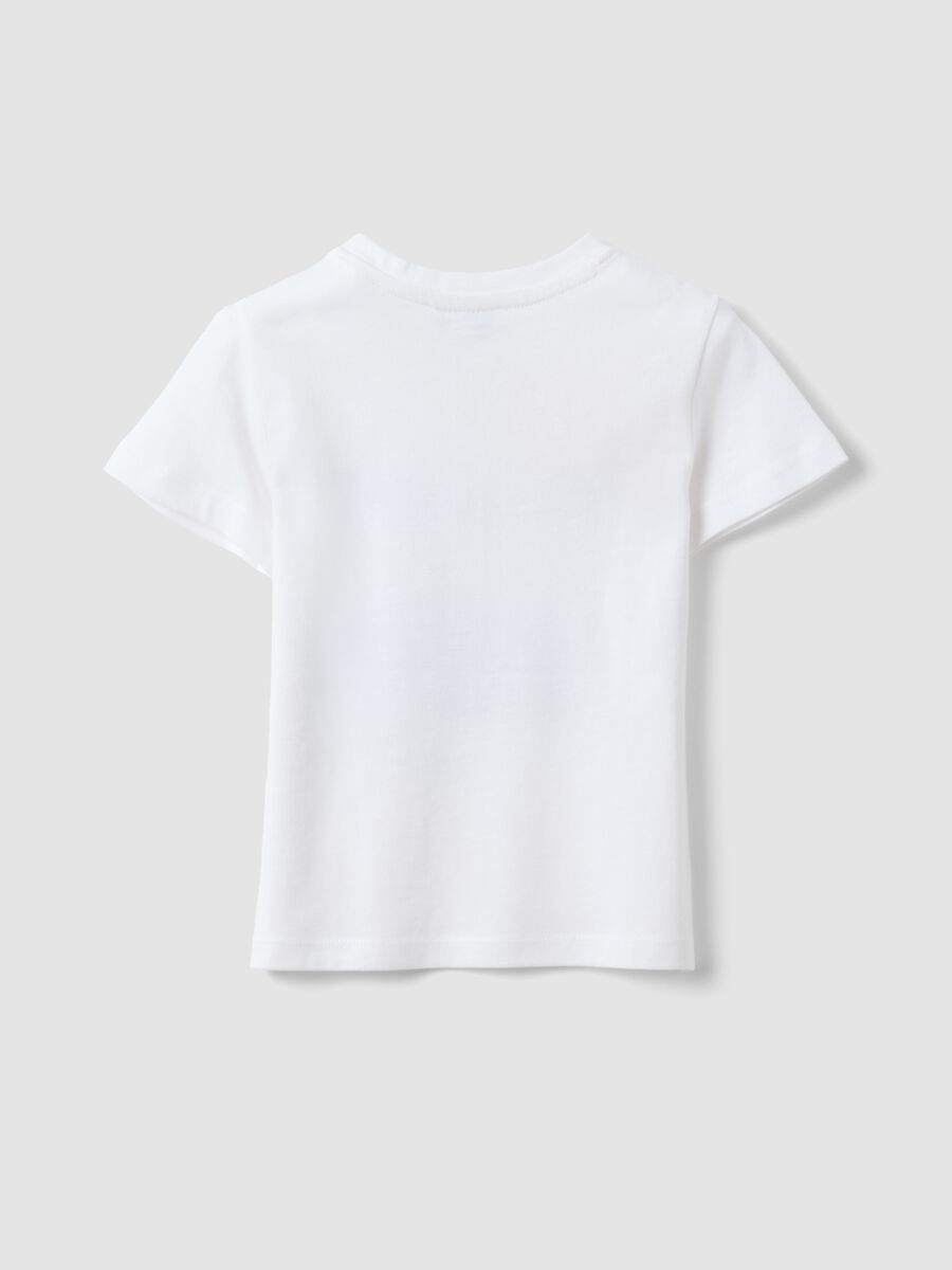 White pure cotton boys&rsquo; regular-fit T-shirt with print_1