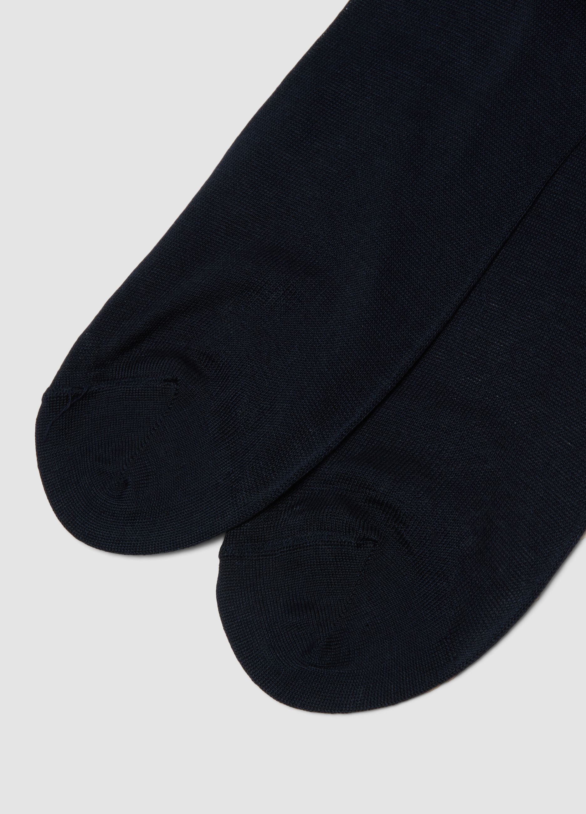 Blue short socks in pure cotton