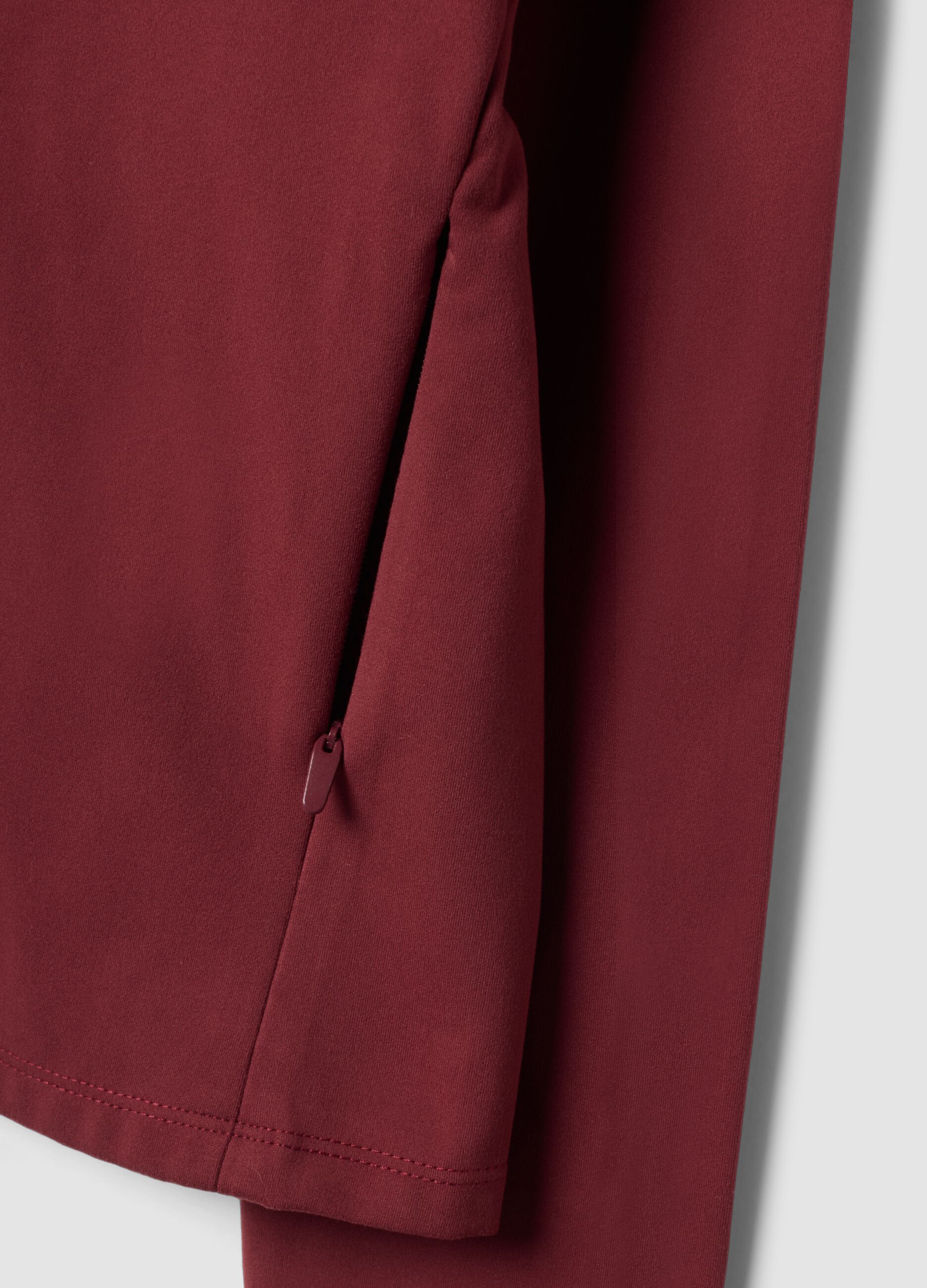 Red fitted full-zip jacket in stretch fabric &ndash; ALTAVIA STUDIO