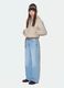 Giacca beige con zip e colletto a contrasto regular fit_1