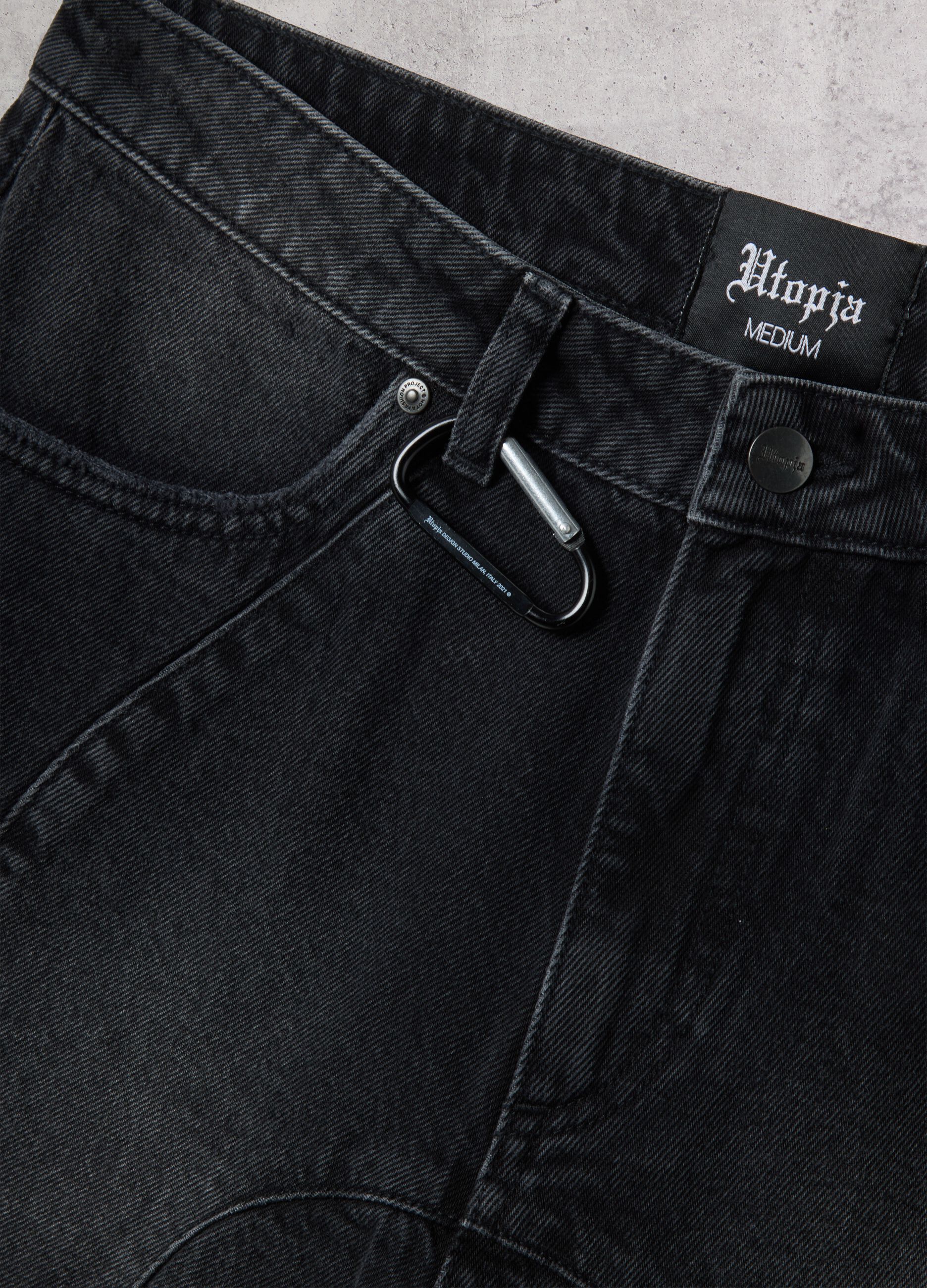 Black Denim Shorts