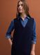 Blue sleeveless wool-blend dress, regular fit_2