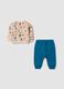 Multicoloured organic cotton sweatshirt and joggers set_1